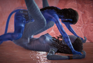 Así sería el sexo en Avatar si los personajes fueran futanari