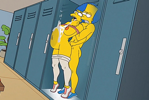 Bart Simpson se folla a la zorra de su madre Marge